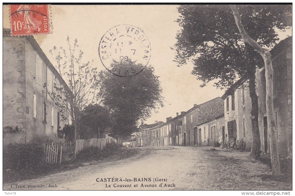 32---CASTERA LES BAINS---le Couvent Et Avenue D'Auch----voir 2 Scans - Castera