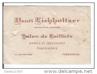 Turckheim ,salon De Coiffure ,posticheur Diplomé - Cartes De Visite