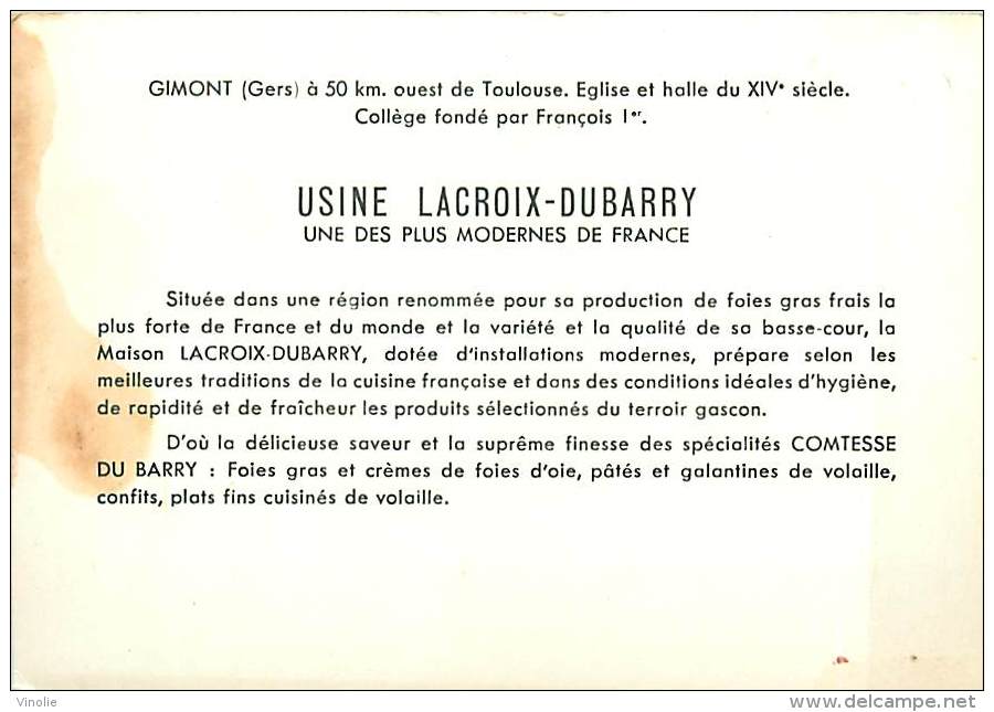 B16-0947 : GIMONT USINE DE CONSERVES LA COMTESSE DUBARRY - Other & Unclassified