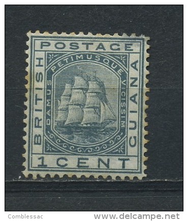 BRITISH  GUIANA    1882   1c  Slate  (slight Stain Hence Price   MH (heavy Hinge) - British Guiana (...-1966)