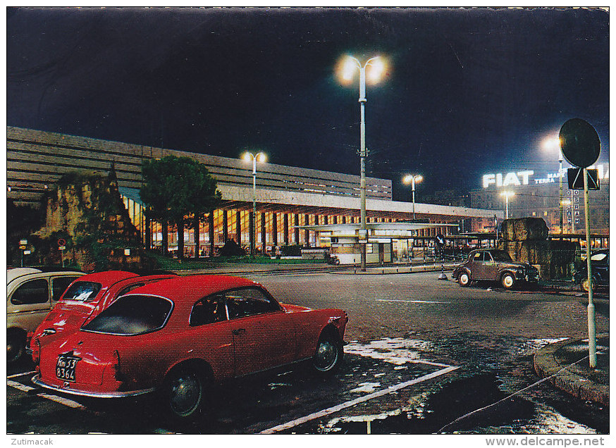 Roma - Stazione Termini - Alfa Romeo Giulietta Sprint - Fiat 500 Topolino FG NV - Stazione Termini