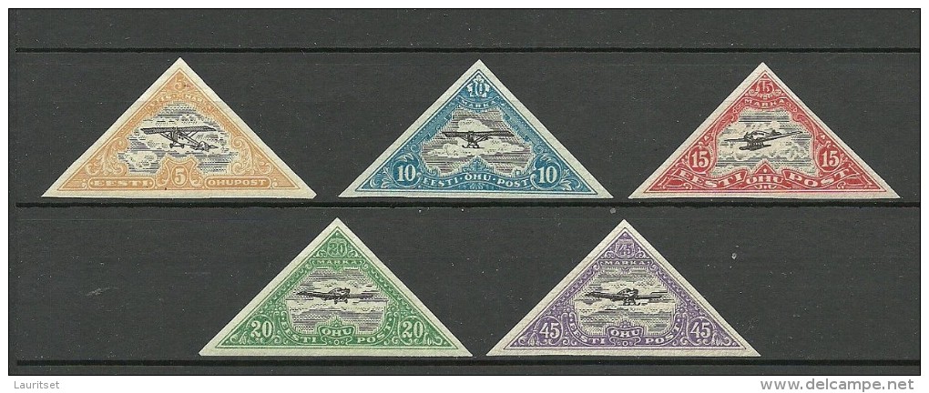 Estonia 1924 Air Mail Airplane Michel 48 B - 52 B * - Estonia