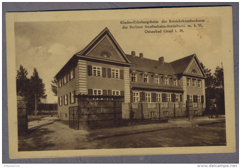 Graal Kinder Erholungsheim D. Betriebskrankenkasse D. Berliner   1935y.  B767 - Graal-Müritz