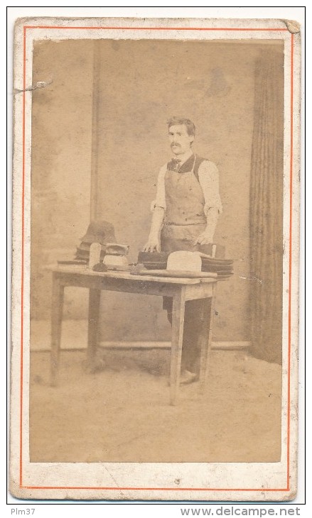 Fabricant De Chapeaux - Photo CDV Tournier - Photo En L'état - Anciennes (Av. 1900)