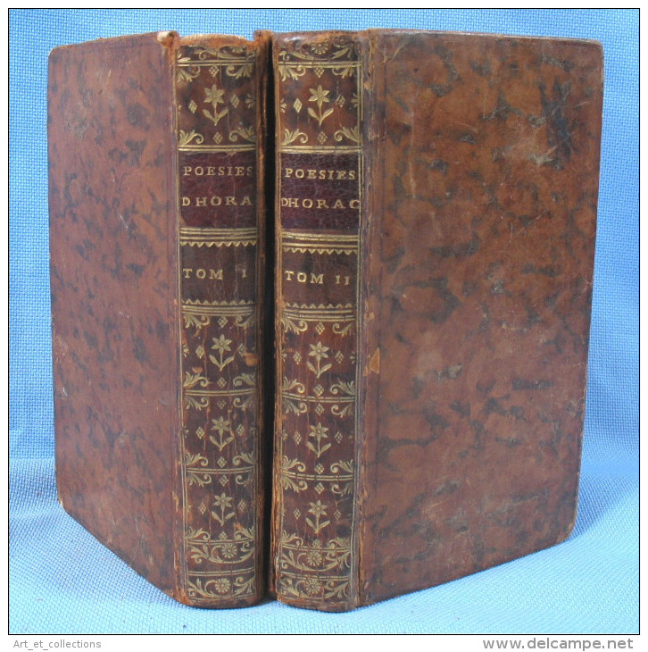 Poésies D'HORACE / Desaint & Saillant En 2 Tomes De 1760 / Bilingue Latin-Français - 1701-1800