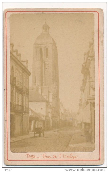 CDV - TOURS , Indre Et Loire - Tour De L'Horloge - Anciennes (Av. 1900)