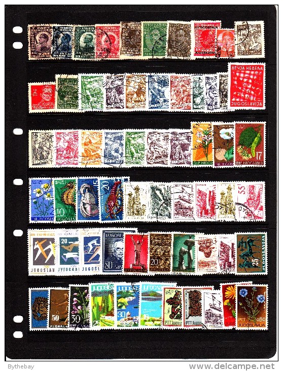 Yugoslavia Lot Of 126 Different Postage Stamps - Primarily Used, A Few Mint - Vrac (max 999 Timbres)