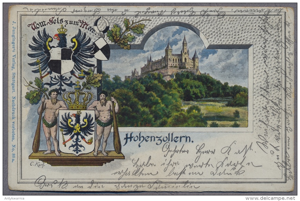 Hohenzollern Burg  1902y.  Wappen  B770 - Hechingen