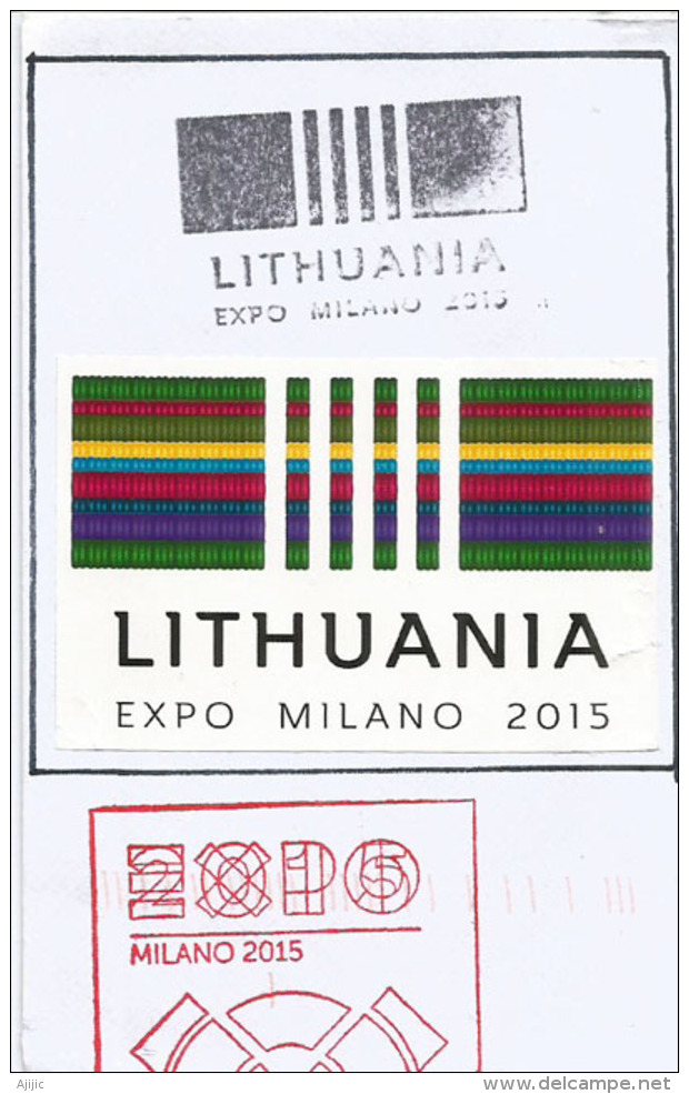 LITUANIE..EXPO UNIVERSELLE MILAN 2015 "Feeding The Planet", Lettre De Lituanie à Milan,adressée En Andorre - 2015 – Mailand (Italien)