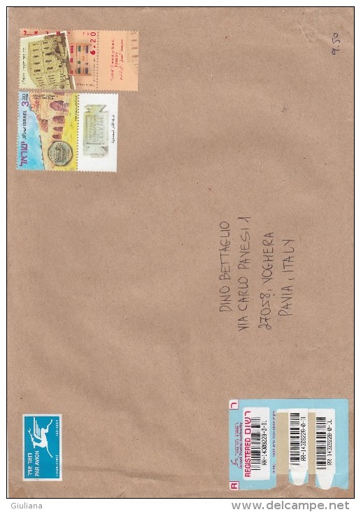 Israele  2007 - Lettera.racc.  X L´Italia Affrancata Con 2 Stamps - Brieven En Documenten