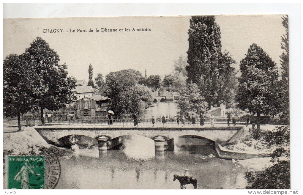 Chagny Le Pont De La Dheune Et Les Abattoirs - Chagny
