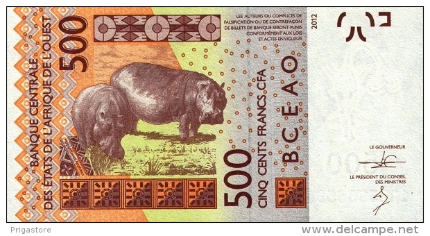 West African States - Afrique De L´ouest Côte D´Ivoire 2012 Billet 500 Francs Pick 119 A Neuf 1er Choix UNC - Côte D'Ivoire