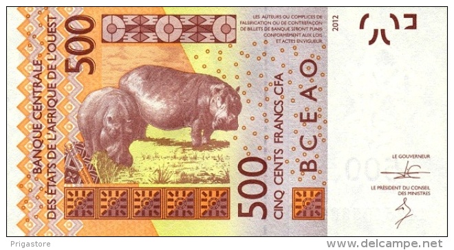 West African States - Afrique De L´ouest Côte D´Ivoire 2014 Billet 500 Francs Pick 119 C Neuf 1er Choix UNC - Ivoorkust