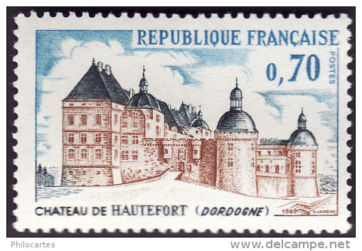 FRANCE  1969  -   Y&T 1596  -    Château De HAUTEFORT   -   NEUF** - Nuevos