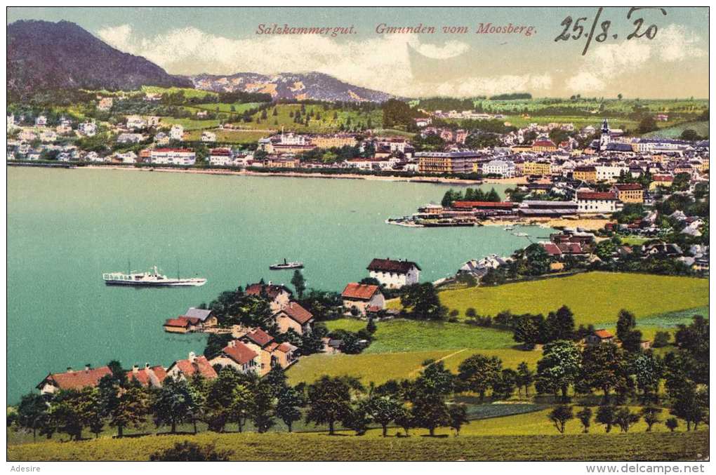 GMUNDEN Vom Moosberg (OÖ), Gel.1920 - Gmunden