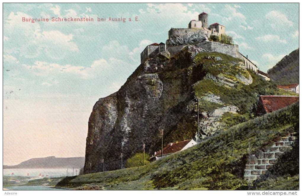 Burgruine SCHRECKENSTEIN (Böhmen, Tschechien), Gel.1913 - Böhmen Und Mähren