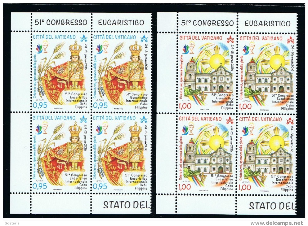 2016 - VATICANO -S10A - SET OF 8 STAMPS ** - Nuovi