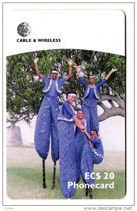 ANTIGUA & BARBUDA REF MV CARDS ANT-C6 Année 1999 MOCO JUMBIES - Antigua Et Barbuda