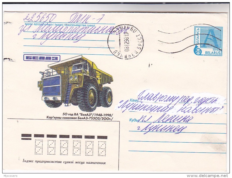 1998 BELARUS POSTAL STATIONERY COVER Illus TRUCK 75303 , Stamps - Wit-Rusland