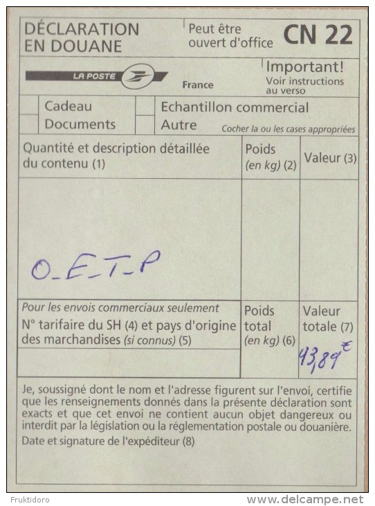 Monaco Registered Letter Recommandé With Customs Declaration - 2010 - Lettres & Documents