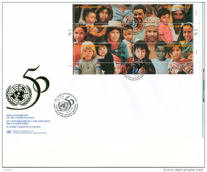 United Nations 1995 3 FDC 50th Anniversary - Collections, Lots & Séries