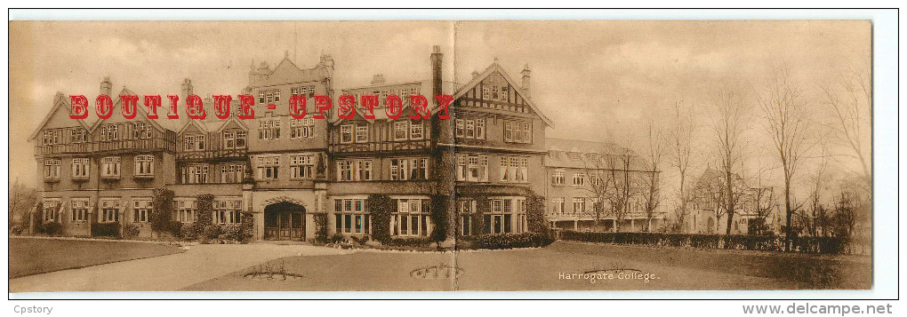 HARROGATE COLLEGE - VERY LARGE DOUBLE POSTCARD - DOS SCANNE - Harrogate