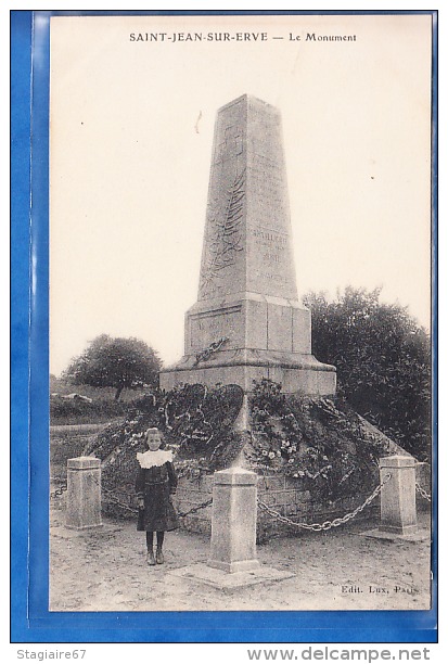 SAINT JEAN SUR ERVE LE MONUMENT - Autres & Non Classés