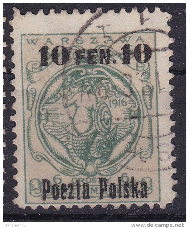 POLAND 1918 Warsaw Ovpt Fi 3 B1 Used - Ungebraucht