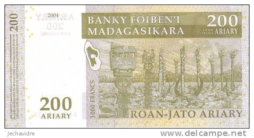 MADAGASCAR  200 Ariary  Emission De 2004   Pick 87     ***** BILLET  NEUF ***** - Madagaskar