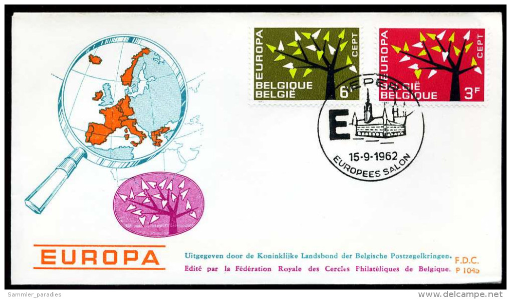 37547) Belgien - Michel 1282 / 1283 - FDC - CEPT62 - 1961-1970