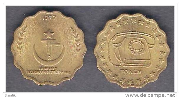 PAKISTAN 1977 OLD TOKEN For Telephon, Issued From Telegraph & Telephone Department Of Pakistan, Good - Andere & Zonder Classificatie