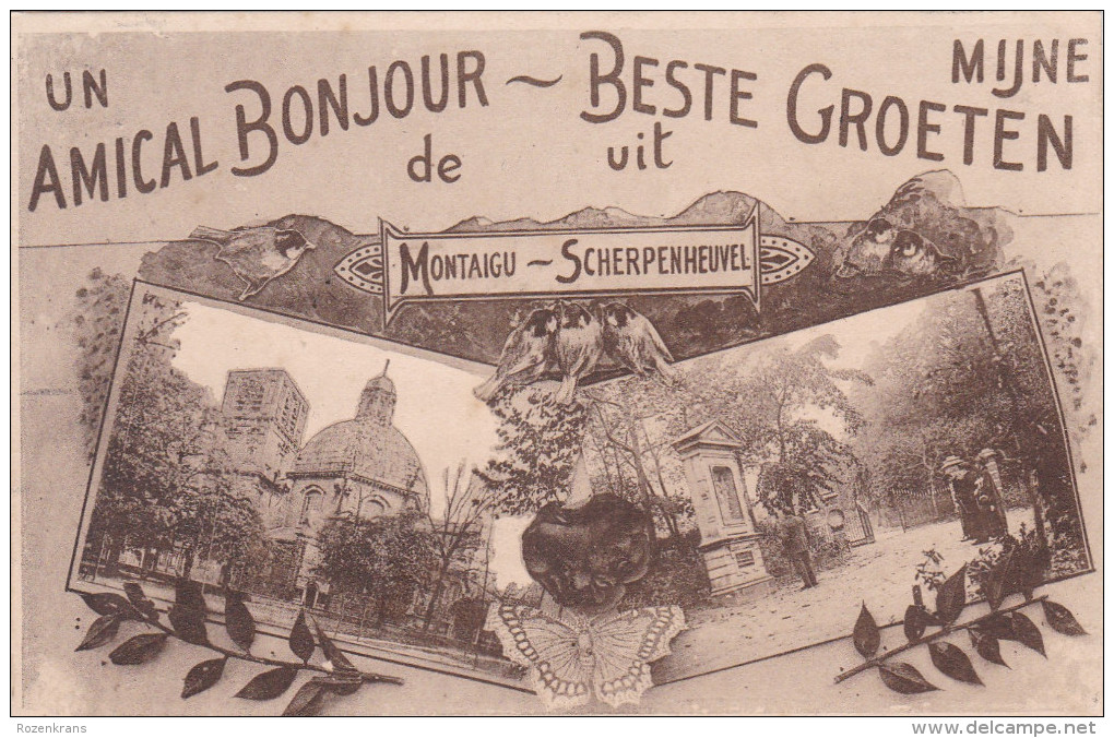 Un Amical Bonjour De  Scherpenheuvel :ijn Beste Groeten Uit Montaigue - Scherpenheuvel-Zichem