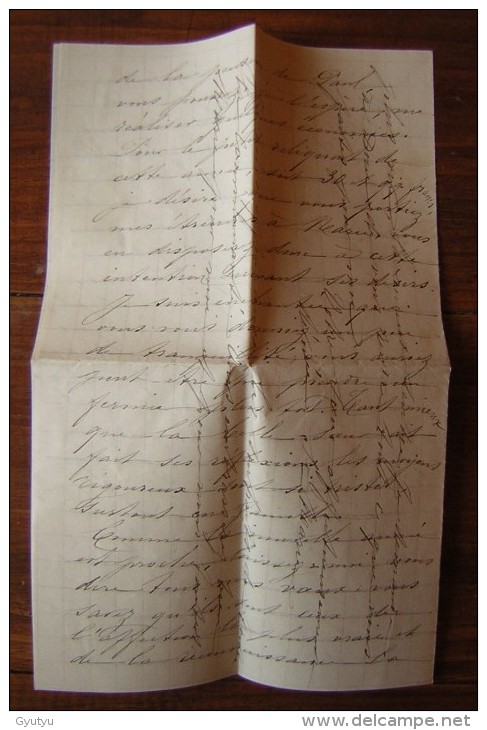 Lettre De 1879 Pour Noirétable (Loire), Postée Dans L' Yonne à Monsieur Vialle, Marques Postales - Manuscrits
