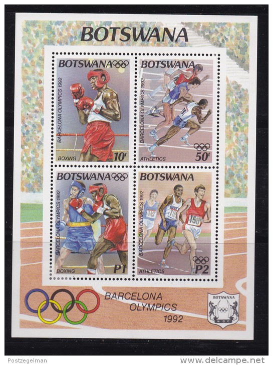 BOTSWANA, 1992, Mint Hinged Block Of Stamps , Olympic Games,  Block Nr. 25 , #972 - Botswana (1966-...)