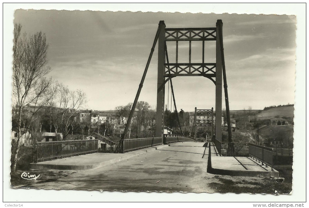 82 VILLEBRUMIER PONT SUR LE TARN ET VUE GENERALE  1960 - Villebrumier