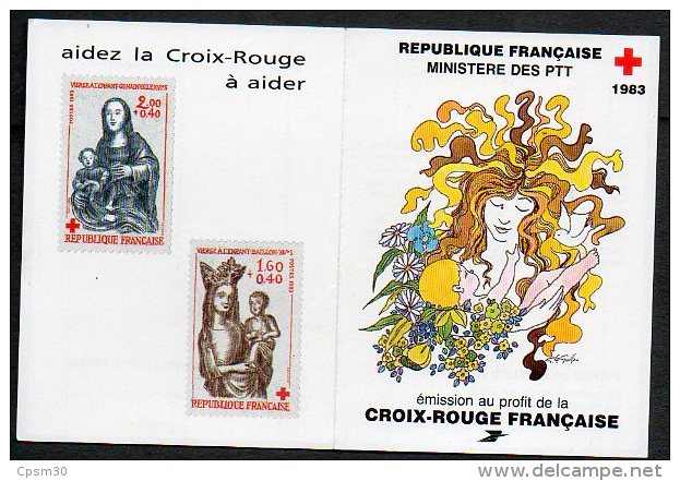 Timbres - Croix-Rouge - Vierge De Baillon 1983 - Faciale 14.40 Fr Ou 2.20 € - Croix Rouge