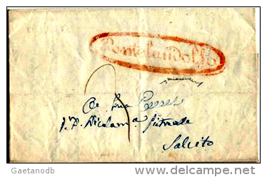 Pontelandolfo-00592 - Bollo Di Officina Postale Istituita Il 1° Gennaio 1857 (Punti 12). - 1. ...-1850 Prefilatelia