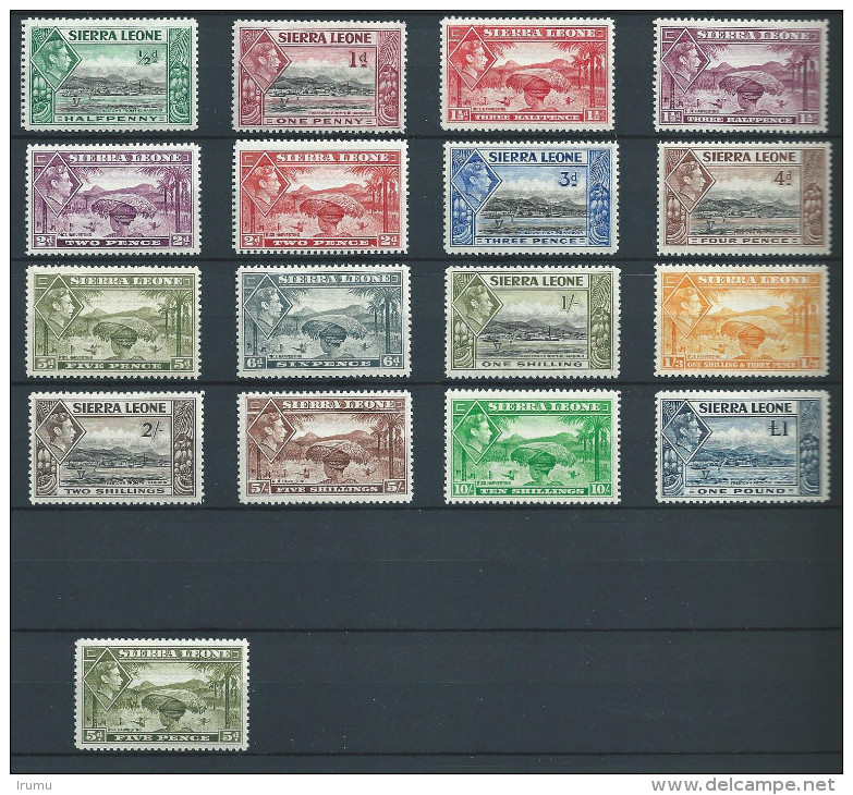 Sierra Leone 1938-51 MH Set (SN 519) - Sierra Leone (...-1960)