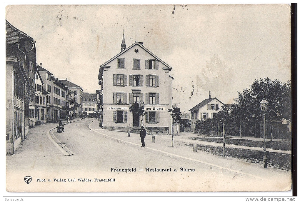 FRAUENFELD: Restaurant Blume, Animiert 1907 - Frauenfeld