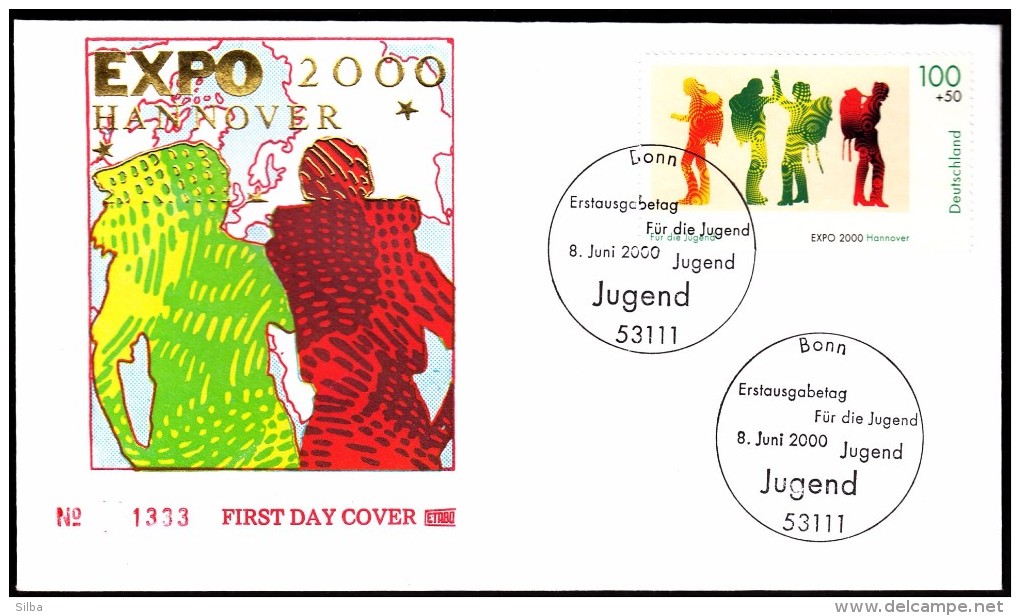 Germany Bonn 2000 / For Youth / EXPO 2000 Hannover Africa / Jugend / FDC - 2000 – Hannover (Alemania)