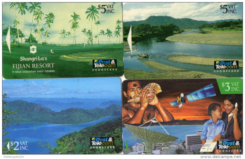 TELECARTES FIDJI  *$2 *$3 *$5 *$5  (lot De 4) - Fiji