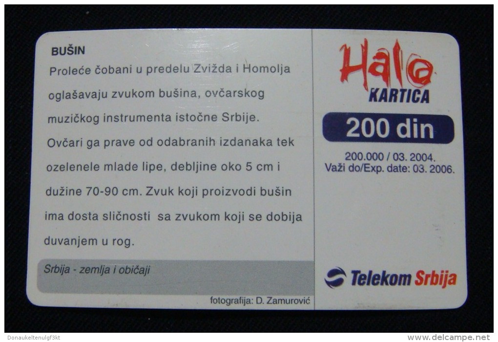 SERBIA 200 DINARA 2004 CHIP CARD, CISTUS, HIGH QUALITY, OPERATOR TELEKOM. - Yugoslavia