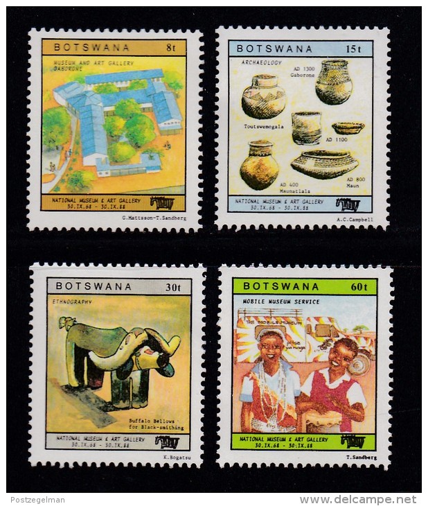 BOTSWANA, 1988, Mint Hinged Stamps , National Museum,  443-446, #895 - Botswana (1966-...)