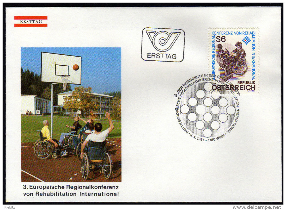 ÖSTERREICH 1981 - Basketball / Konferenz Von Rehabilitation - Sonderstempel FDC - Handisport