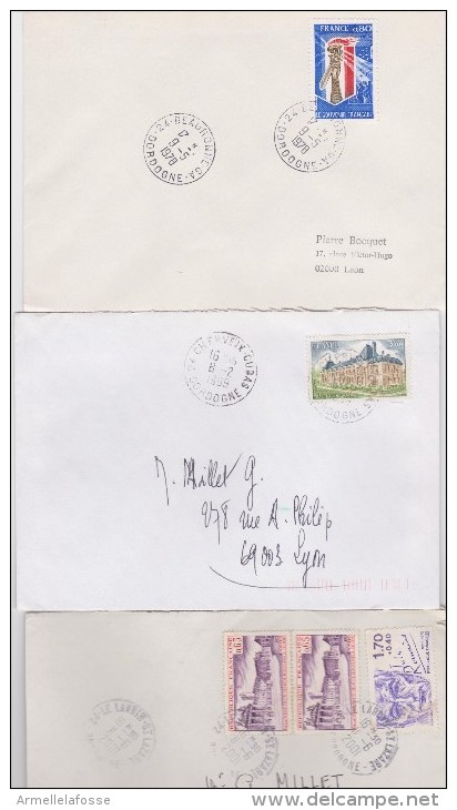 Lot De 13 CAD Manuelles Après 1960 (Dordogne) Périgueux, Cherveix, St Michel De Double... - Handstempel