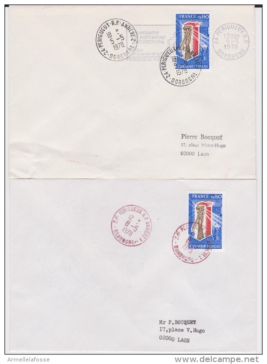 Lot De 15 CAD Manuelles Après 1960 (Dordogne) Le Fleix, Périgueux, Cherveix, Neuvic, Mauzac, St Michel.. - Handstempel