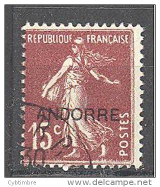 Andorre: Yvert N°7°; Type Semeuse; Voir Le Scan; PETIT PRIX A PROFITER!!! - Used Stamps