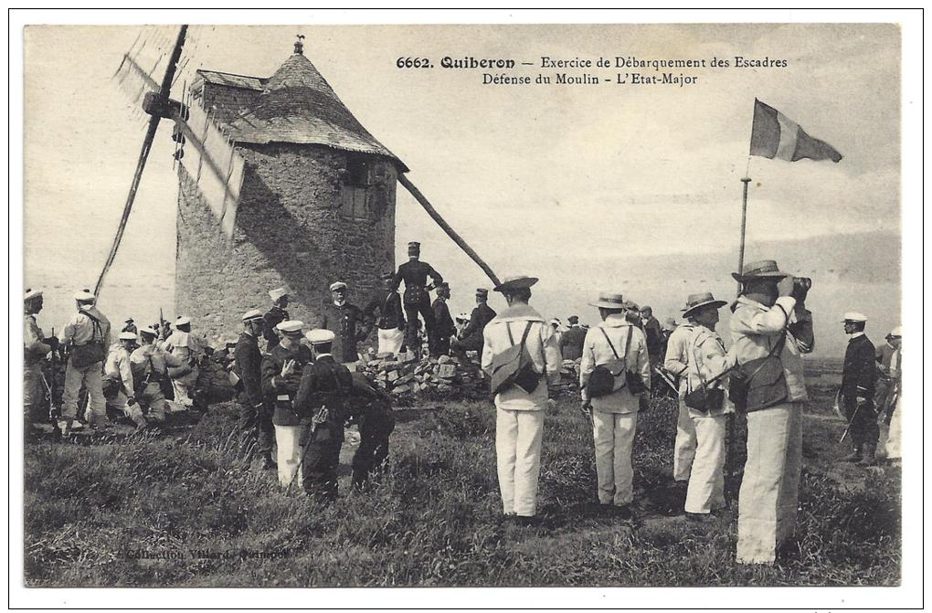 CPA 56 Quiberon Exercice De Debarquement Des Escadres Defense Du Moulin L'etat Major - Quiberon