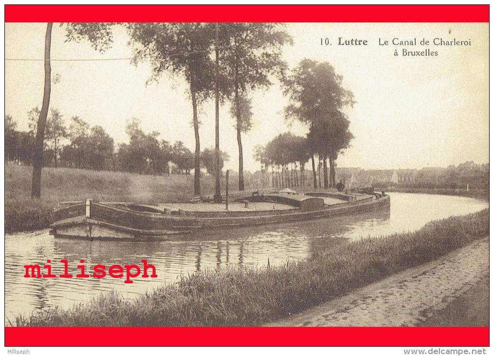 Pont-à-Celles - LUTTRE - Le Canal De Charleroi à Bruxelles - à Hauteur De La Gare - Vue Arrière Rue Roosevelt     (4046) - Pont-à-Celles