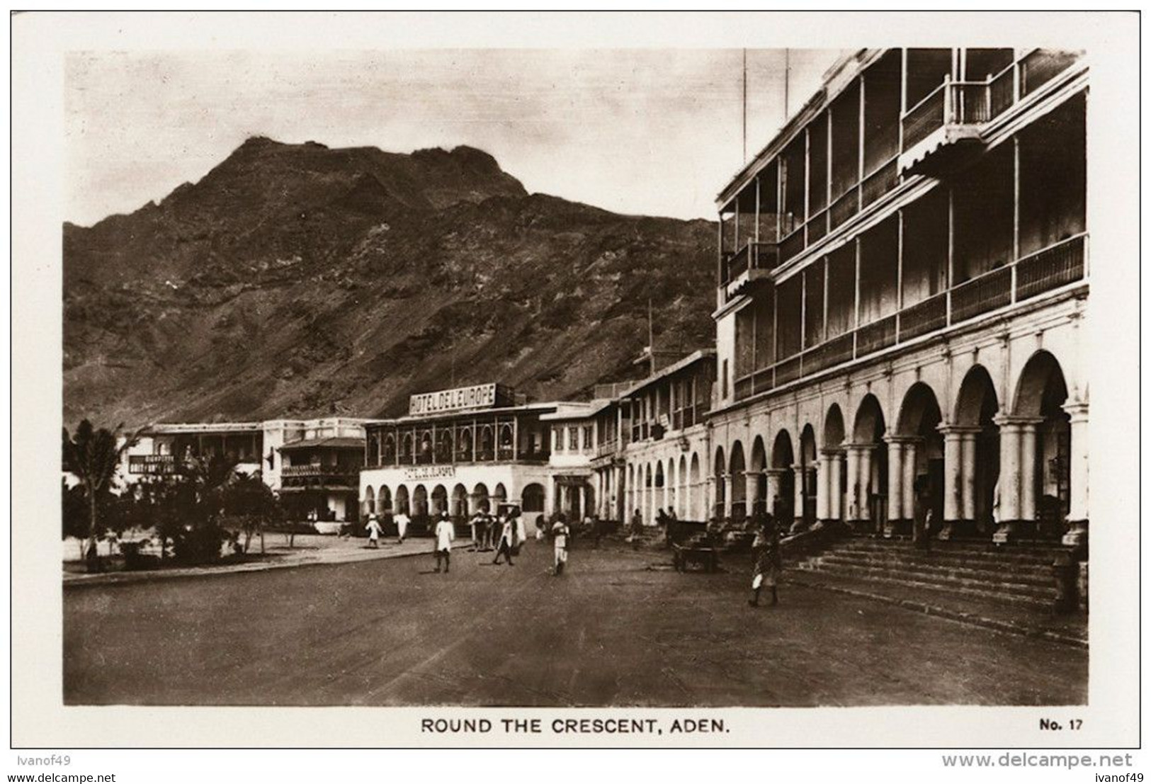 YEMEN - ADEN - Lot De 6 CPA -Cartes Photo - TBE - Chameaux, Porteur D'eau, Hotel De L'europe, Barraques, Port - Jemen